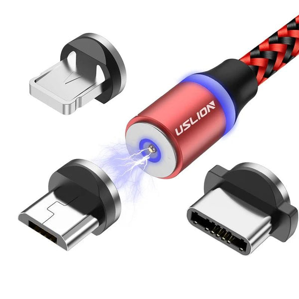 LED Magnetic USB Cable For Samsung Xiaomi For iPhone
