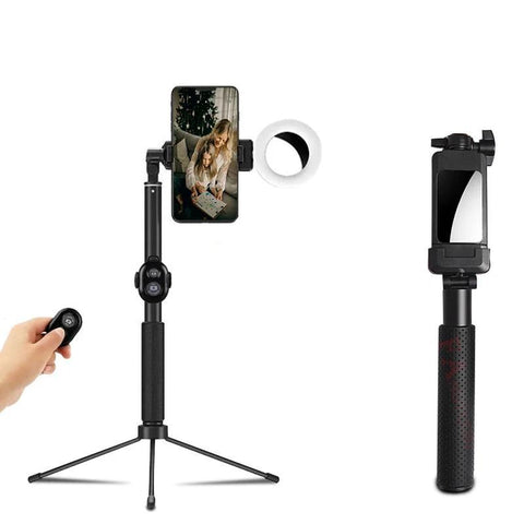 Wireless Bluetooth Selfie Stick with Ring Light & Remote Control