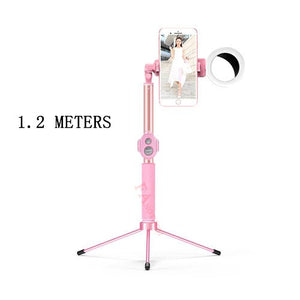 Wireless Bluetooth Selfie Stick with Ring Light & Remote Control