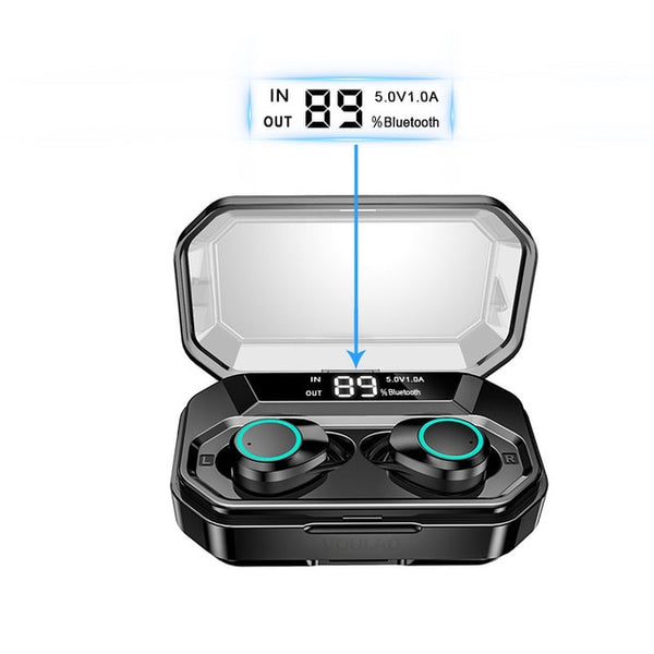 Bluetooth Earphone with Microphone Sport Waterproof Headset+3300mAh