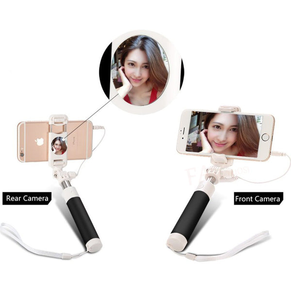 Universal Mini  new Selfie Stick  Foldable Tripod Mirror Wired