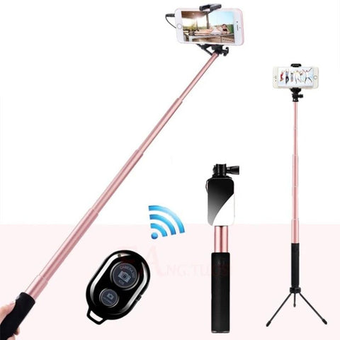 Handheld Tripod Wired Mini Selfie Stick Monopod for iPhone, Samsung, Huawei & Xiaomi
