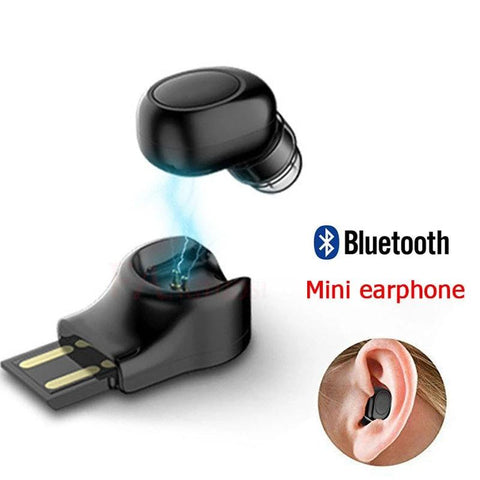 Mini Bluetooth Earphone Wireless Headset stereo earbuds  With Microphone