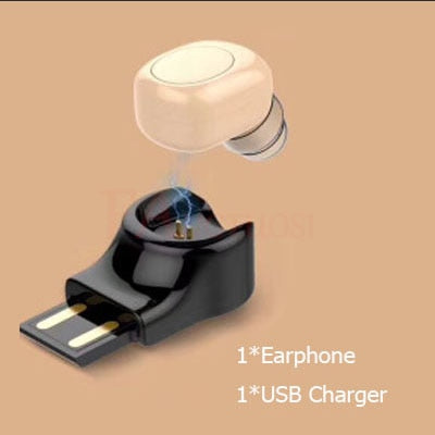 Mini Bluetooth Earphone Wireless Headset stereo earbuds  With Microphone