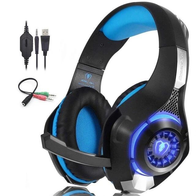 Stereo Gaming Headset Casque Deep Bass Stereo Game Headphone with Mic