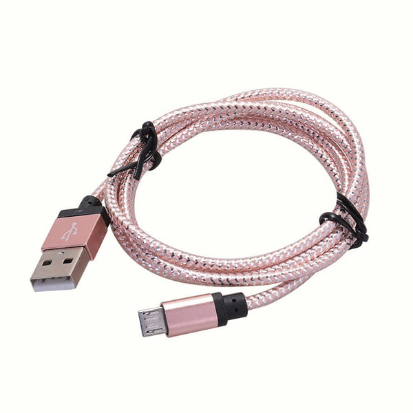Micro USB Cable 1m 2m 3m Fast Charging Nylon USB Sync Data Mobile Phone