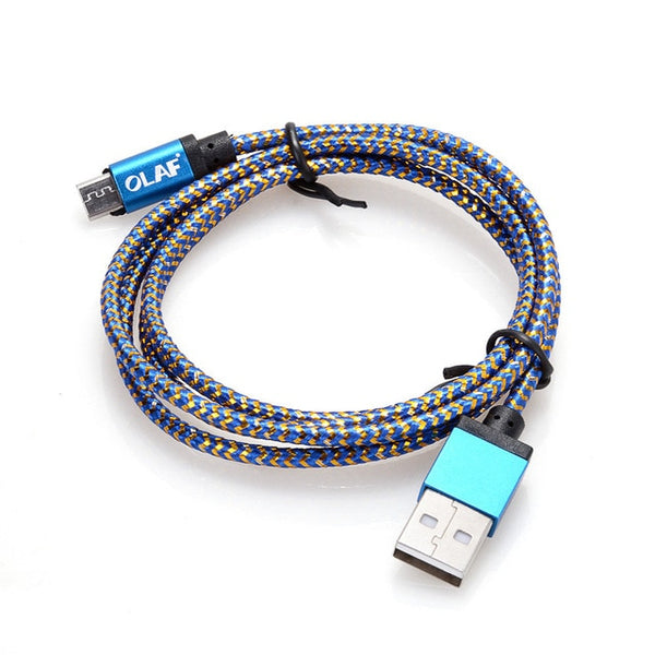 Micro USB Cable 1m 2m 3m Fast Charging Nylon USB Sync Data Mobile Phone
