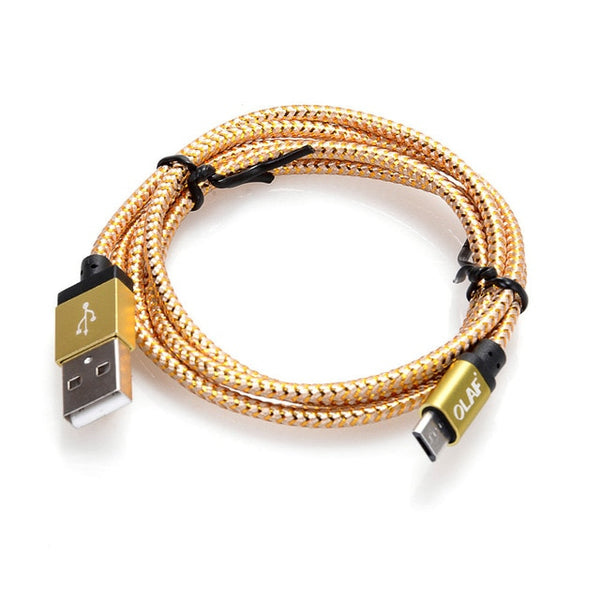 Micro USB Cable 1m 2m 3m Fast Charging Nylon USB Sync Data Mobile Phone