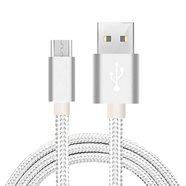 Micro USB Cable, Nylon Fast Charging Data Sync Cable for Samsung, Huawei & Xiaomi