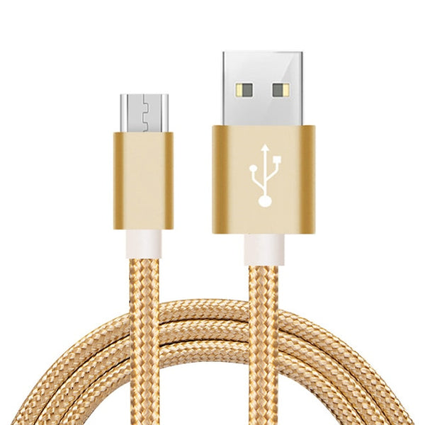 Micro USB Cable, Nylon Fast Charging Data Sync Cable for Samsung, Huawei & Xiaomi