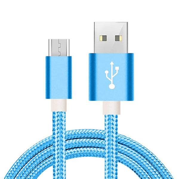 Micro USB Cable, Nylon Fast Charging Data Sync Cable for Samsung, Huawei & Xiaomi