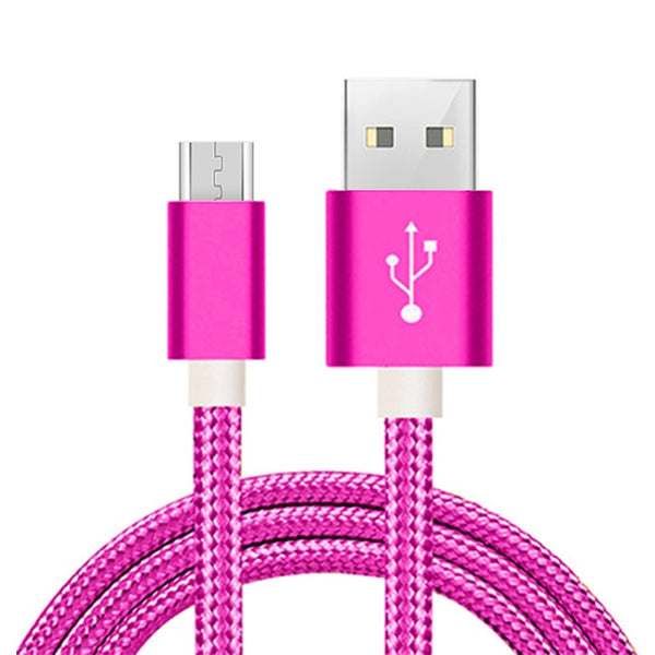 Micro USB Cable, Nylon Fast Charging Data Sync Cable for Samsung, Huawei & Xiaomi