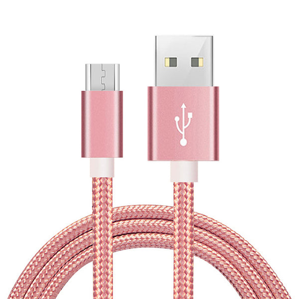 Micro USB Cable, Nylon Fast Charging Data Sync Cable for Samsung, Huawei & Xiaomi