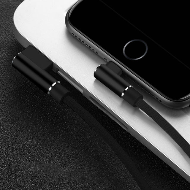 90 Degree USB Data Charger Fast Cable for iPhone