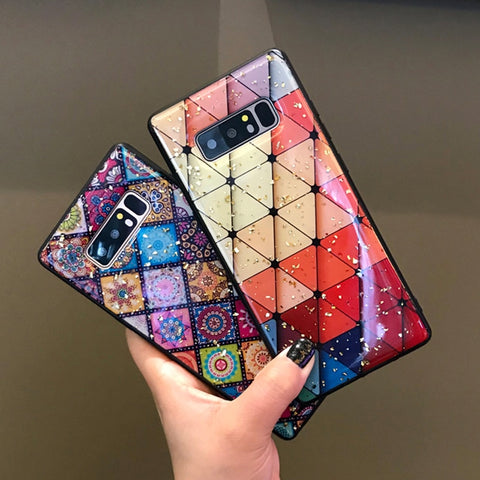 Multi-Color Grid Phone Case For Samsung