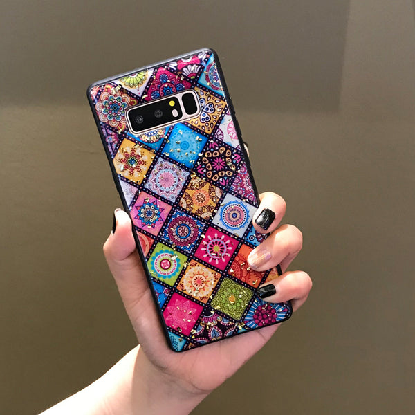 Multi-Color Grid Phone Case For Samsung