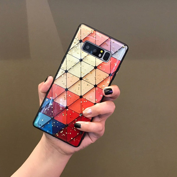 Multi-Color Grid Phone Case For Samsung
