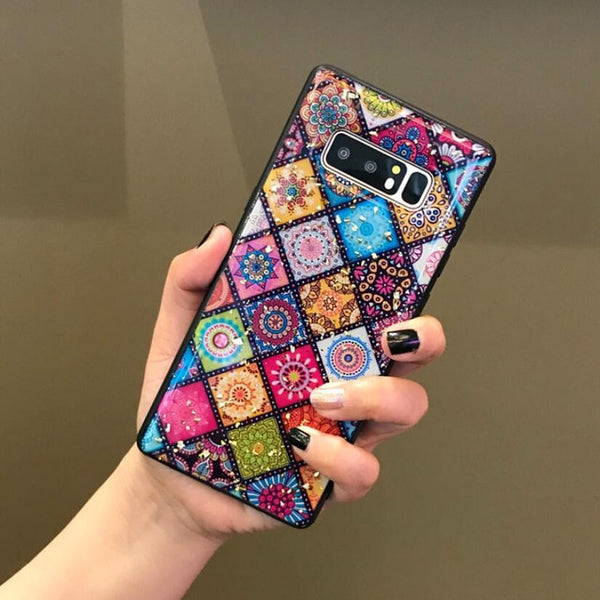 Multi-Color Grid Phone Case For Samsung