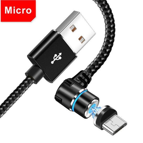 Magnetic 90 Degree Micro USB for Iphone & Xiaomi & For Samsung