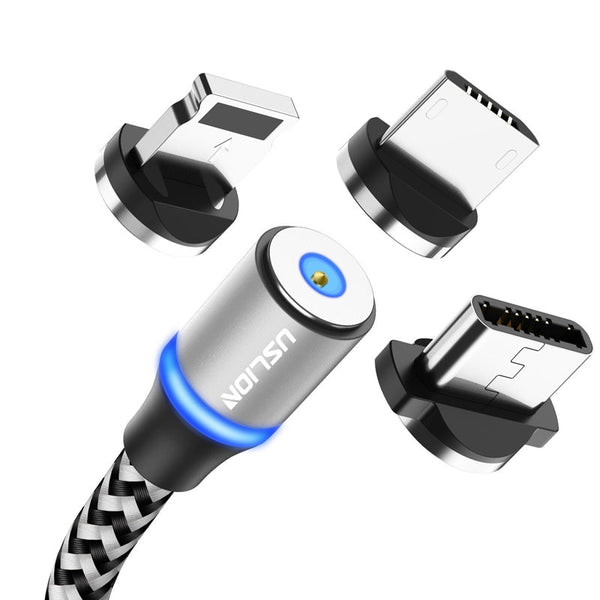 LED Magnetic USB Cable For Samsung Xiaomi For iPhone