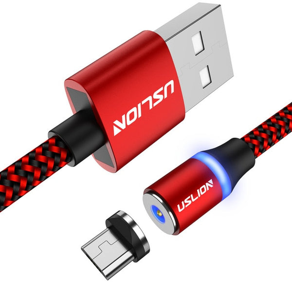 LED Magnetic USB Cable For Samsung Xiaomi For iPhone