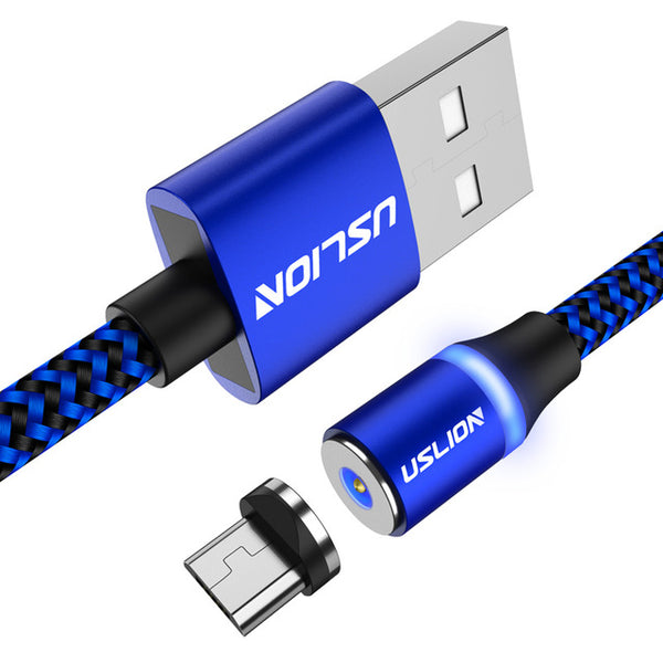 LED Magnetic USB Cable For Samsung Xiaomi For iPhone