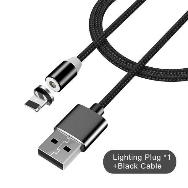 3 in 1 Fast Magnet Charge Cable LED Lighting 8 Pin Micro