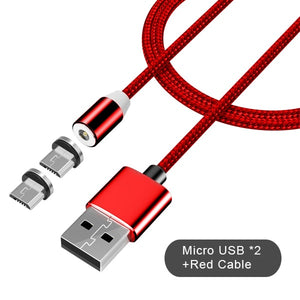 3 in 1 Fast Magnet Charge Cable LED Lighting 8 Pin Micro