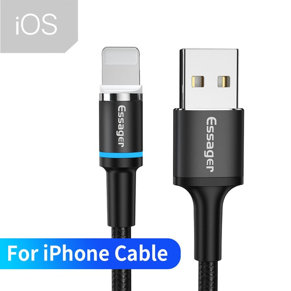 Magnetic Micro USB Cable Fast Charging For iPhone & Samsung