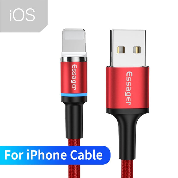 Magnetic Micro USB Cable Fast Charging For iPhone & Samsung