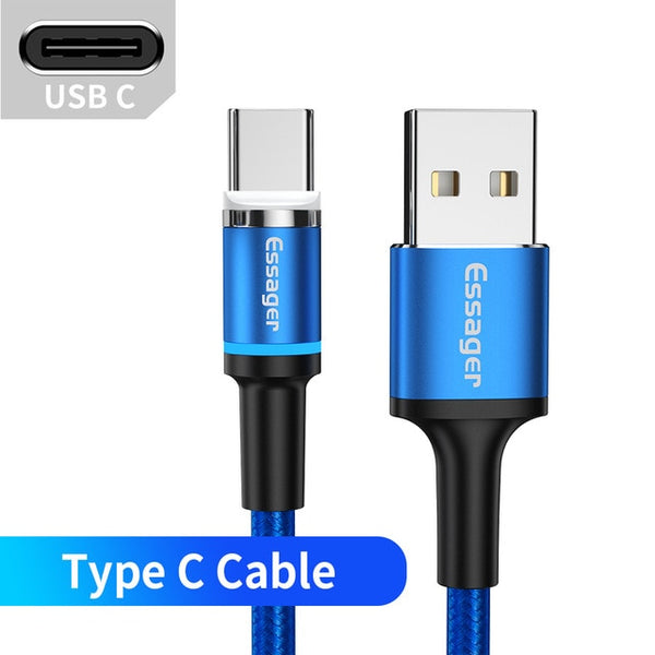 Magnetic Micro USB Cable Fast Charging For iPhone & Samsung