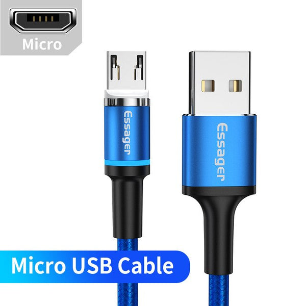 Magnetic Micro USB Cable Fast Charging For iPhone & Samsung